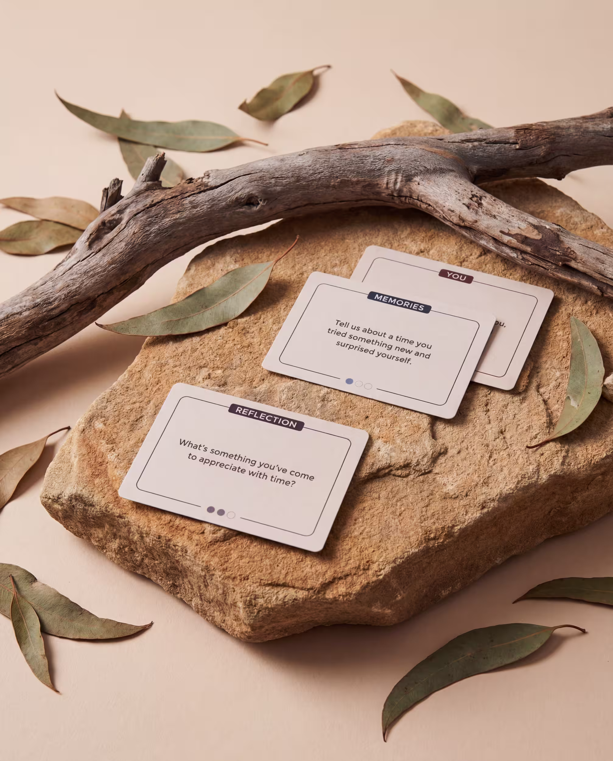 Yarning conversation cards spread across a table